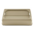 Trash Cans | Rubbermaid Commercial FG267360BEIG Slim Jim 11.38 in. x 20.5 in. x 5 in. Swing Lid - Beige image number 2