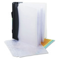 Binders | Innovera IVR39300 3-Ring CD/DVD Refillable Binder Holds 90 Discs - Midnight Blue/Clear image number 1
