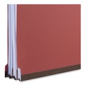 File Folders | Universal UNV10403 2 Dividers 6 Fasteners Heavy-Duty Pressboard Cover Legal Size Six-Section Classification Folders - Brick Red (20/Box) image number 2