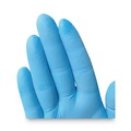 Disposable Gloves | Ansell 54187 4 mil Thick 9.5 in. Long Powder-Free G10 Comfort Plus Blue Nitrile Gloves - Medium, Light Blue (100/Box) image number 1