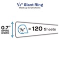Binders | Avery 05234 3 Slant Rings 0.5 in. Capacity 11 in. x 8.5 in. Heavy-Duty Non Stick View Binder with DuraHinge - White image number 0