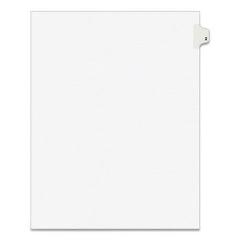 Avery 11912 11 x 8.5 Avery Style Preprinted Legal Exhibit Side 10-Tab Index Dividers - White (25/Pack)