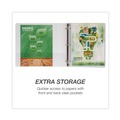 Just Launched | Samsill 18957 11 in. x 8.5 in. 3 Rings 1.5 in. Capacity Earth's Choice Plant-Based Round Ring View Binder - White image number 3
