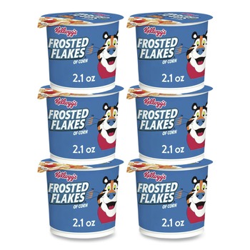 Kellogg's KEE12468 Frosted Flakes 2.1 oz. Single-Serve Breakfast Cereal Cups (6/Box)