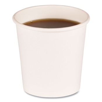 Boardwalk BWKWHT4HCUP 4 oz. Paper Hot Cups - White (20 Cups/Sleeve, 50 Sleeves/Carton)