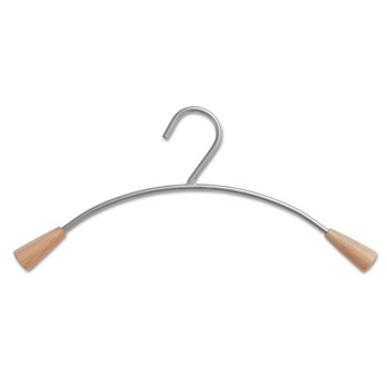  | Alba PMCIN6 16.8 in. Metal and Wood Coat Hangers - Metallic Gray/Mahogany (6/Set)