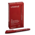 Permanent Markers | Universal UNV07072 Fine Bullet Tip Pen-Style Permanent Marker - Red (1 Dozen) image number 0