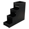 Food Service | Vertiflex Commercial Grade VFC-1916RC 6 in. x 19 in. x 15.88 in. 8-Compartments Narrow Condiment Organizer - Black image number 1