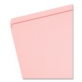File Folders | Smead 12610 0.75 in. Expansion Reinforced Top Tab Colored File Folders - Letter Size/Pink (100/Box) image number 1