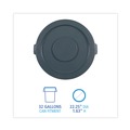 Just Launched | Boardwalk 1868182 Plastic Round Flat-Top Lid for 32 gal. Waste Receptacles - Gray image number 2