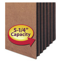 File Folders | Smead 74390 5.25 in. Expansion Legal Size TUFF Pocket Drop-Front File Pockets with Fully Lined Gussets - Redrope (10/Box) image number 3