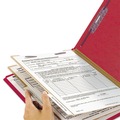 File Folders | Smead 19031 Six SafeSHIELD Fasteners 2 Dividers Legal Size Six-Section Pressboard Top Tab Classification Folders - Bright Red (10/Box) image number 6