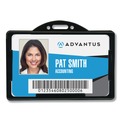 Label & Badge Holders | Advantus 75656 3.68 in. x 2.38 in. Horizontal ID Card Holders - Black (25/Pack) image number 2