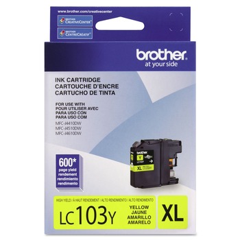 INK AND TONER | Brother LC103Y LC103Y Innobella 600 Page-Yield High-Yield Ink - Yellow