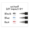 Back to School Sale | uni-ball 65874PP 207 Impact RT Gel Bold 1 mm Conical Tip Pen Refills - Blue Ink (2/Pack) image number 7