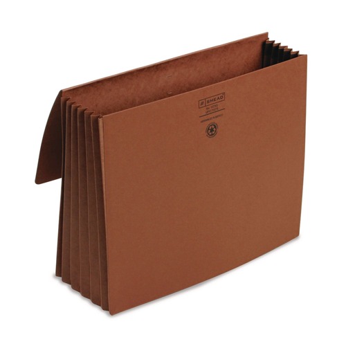File Folders | Smead 71073 5.25 in. Expansion 1 Section Letter Size Cloth Tie Closure Redrope Expanding Wallets - Redrope image number 0