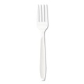 Cutlery | SOLO HSWF-0007 Impress Heavyweight Full-Length Polystyrene Plastic Cutlery Fork - White (1000/Carton) image number 1