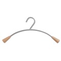 Wall Racks & Hooks | Alba PMCIN6 16.8 in. Metal and Wood Coat Hangers - Metallic Gray/Mahogany (6/Set) image number 0