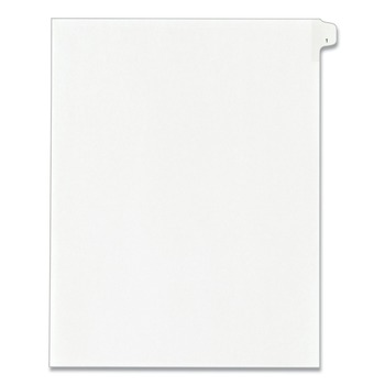 DIVIDERS AND TABS | Avery 82199 10-Tab "1-in 11 in. x 8.5 in. Allstate Style Preprinted Legal Exhibit Side Tab Index Dividers - White (25/Pack)