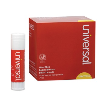 Universal UNV75750 0.74 oz. Glue Stick - Clear (12/Pack)