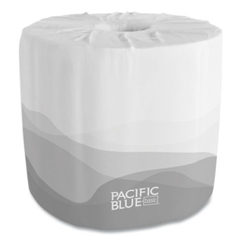 Georgia Pacific Professional 14580/01 1-Ply Pacific Blue Basic Bathroom Tissue - White (80/Carton)