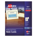 Envelopes & Mailers | Avery 08317 4.25 x 5.5 Inkjet Note Cards with Matching Envelopes - Embossed Matte Ivory (60/Box) image number 0
