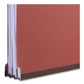 Back to School Sale | Universal UNV10316 2 in. Expansion 2 Dividers 6 Fasteners Legal Size Pressboard End Tab Classification Folders - Red (10/Box) image number 2
