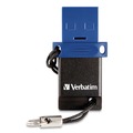 Office Electronics & Batteries | Verbatim 99154 Store ‘n' Go 32 GB Dual USB 3.0 Flash Drive for USB-C Devices - Blue image number 1