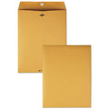Envelopes & Mailers | Quality Park QUA37897 10 in. x 13 in. No. 97 28 lbs. Bond Weight Kraft Square Flap Clasp/Gummed Closure Clasp Envelope - Brown Kraft (100/Box) image number 1