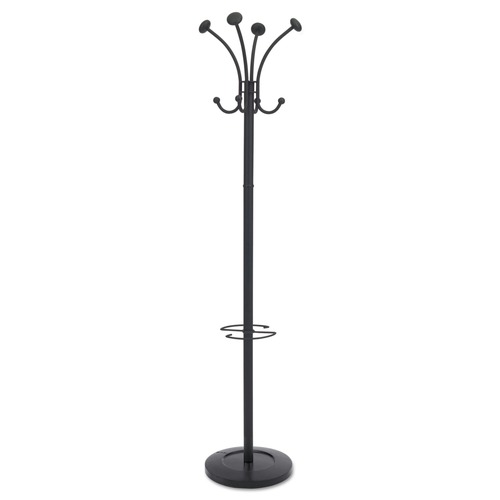 Wall Racks & Hooks | Alba PMVIENAN 16w x 16d x 70.6h Viena 8-Knob Steel Coat Stand - Black image number 0