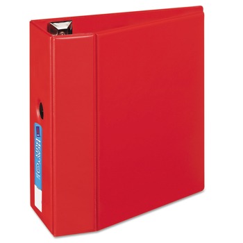 BINDERS | Avery 79586 3 Locking One Touch EZD Rings 5 in. Capacity 11 in. x 8.5 in. Heavy-Duty Non-View Binder with DuraHinge and Thumb Notch - Red