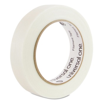 Universal UNV31624 #350 Premium 24 mm x 54.8 m 3 in. Core Filament Tape - Clear (1 Roll)