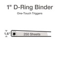 Binders | Cardinal 10300CB 1 in. Capacity 11 x 8.5 Premier Easy Open ClearVue Locking Slant-D Ring Binder - White image number 1