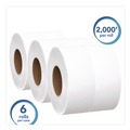  | Scott 07827 Essential 3.55 in. x 2000 ft. 2-Ply Septic Safe JRT Extra Long Bathroom Tissue - White (6 Rolls/Carton) image number 3