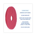 Cleaning & Janitorial Accessories | Boardwalk BWK4016RED 16 in. Diameter Buffing Floor Pads - Red (5/Carton) image number 4