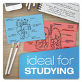 Flash Cards | Oxford 7321 CHE 3 in. x 5 in. Ruled Index Cards - Cherry (100/Pack) image number 2