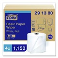 Paper Towels and Napkins | Tork 291380 1-Ply 7.68 in. x 1150 ft. Paper Wiper Roll Towel - White (4/Carton) image number 8