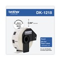 Labels | Brother DK1218 0.94 in. dia Die-Cut Round Paper Labels - White (1-Roll) image number 0