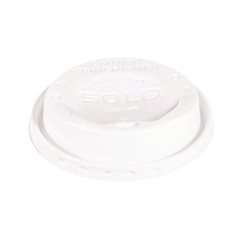CUPS AND LIDS | SOLO LGXW2-0007 The Gourmet Lid Hot Cup Lids for Trophy Plus, Fits 12 oz to 20 oz - White (1,500/Carton)