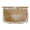 Trash & Waste Bins | Rubbermaid Commercial 1883552 Streamline 24-Gallon Resin Front Step Style Step-On Container - Beige image number 5