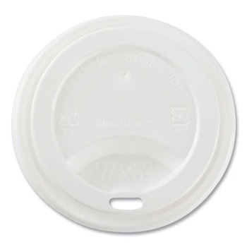  | Karat C-KDL508W-PP 8 oz. Hot Cup Plastic Sipper Lids - White (1000/Carton)