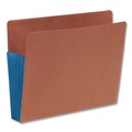 File Folders | Smead 73689 Fully Lined 6.5 in. High Gussets 5.25 in. Expansion Letter Size Redrope Drop-Front End Tab File Pockets - Blue (10/Box) image number 2
