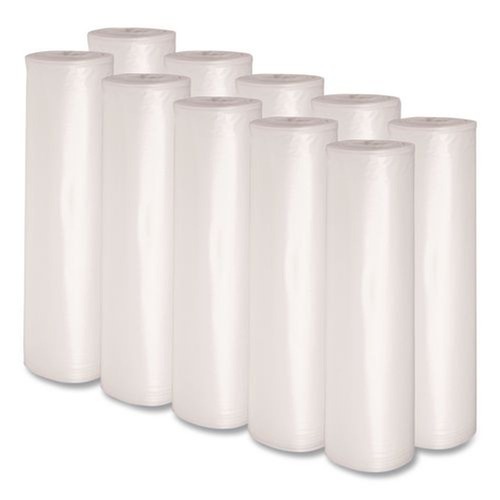 Trash Bags | Boardwalk X8046DCKR01 40 in. x 46 in. 45 gal. 1.4 mil Recycled Low-Density Polyethylene Can Liners - Clear (100/Carton) image number 0
