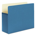 File Folders | Smead 73235 5.25 in. Expansion Colored File Pockets - Letter Size/Blue image number 0