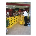 Floor Signs & Safety Signs | Rubbermaid Commercial FG9S1100YEL 13 ft x 40 in. Plastic Portable Mobile Safety Barrier - Yellow image number 3