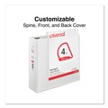 Binders | Universal UNV20994 4 in. Capacity 11 in. x 8.5 in. 3-Slant-Ring View Binder - White image number 8