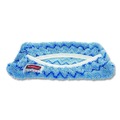 Mops | Rubbermaid Commercial HYGEN FGQ89100BL00 8 in. x 8 in. HYGEN Flexi Frame Microfiber Damp Mop Covers - Blue image number 1