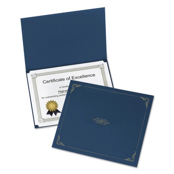Oxford 29900235BGD 11.25 in. x 8.75 in. Certificate Holder - Dark Blue (5/Pack)