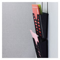 Office Filing Cabinets & Shelves | Officemate 29314 13.5 in. x 6 in. x 28 in. VerticalMate Letter Size 3-Section Cubicle Wall File Pocket - Charcoal (3/Pack) image number 3