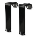 Desk Shelves | Deflecto 391404 Break-Resistant Plastic Partition Brackets for 2.63 to 4.13 Wide Partition Walls - Black (2/Set) image number 0